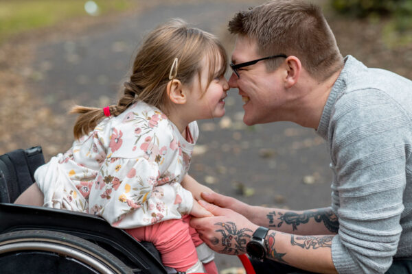Girl in wheelchair